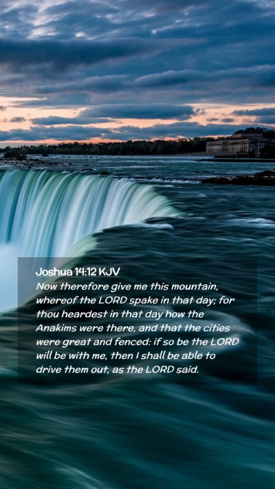 Picture 02 - Joshua 14:12 KJV Mobile Phone Wallpaper - Now therefore give me this mountain, whereof the - Mobile Bible Verse Wallpaper