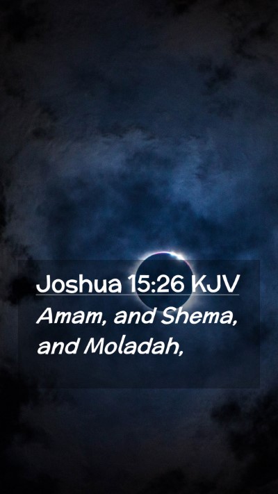 Picture 02 - Joshua 15:26 KJV Mobile Phone Wallpaper - Amam, and Shema, and - Mobile Bible Verse Wallpaper