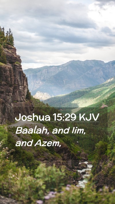 Picture 02 - Joshua 15:29 KJV Mobile Phone Wallpaper - Baalah, and Iim, and - Mobile Bible Verse Wallpaper