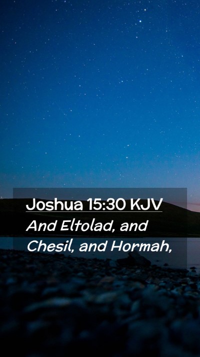 Picture 02 - Joshua 15:30 KJV Mobile Phone Wallpaper - And Eltolad, and Chesil, and - Mobile Bible Verse Wallpaper