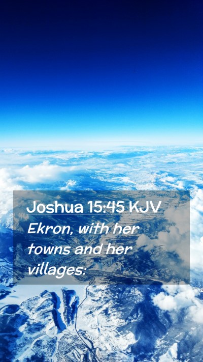 Picture 02 - Joshua 15:45 KJV Mobile Phone Wallpaper - Ekron, with her towns and her - Mobile Bible Verse Wallpaper