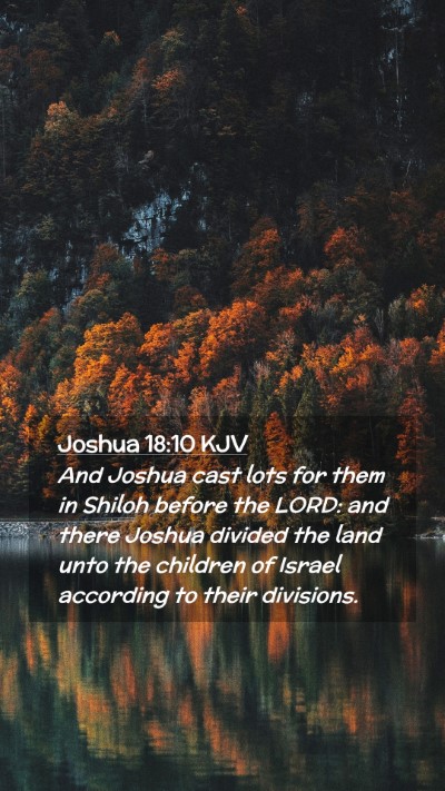 Picture 02 - Joshua 18:10 KJV Mobile Phone Wallpaper - And Joshua cast lots for them in Shiloh before - Mobile Bible Verse Wallpaper