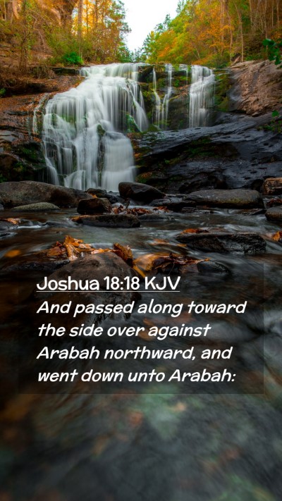 Picture 02 - Joshua 18:18 KJV Mobile Phone Wallpaper - And passed along toward the side over against - Mobile Bible Verse Wallpaper