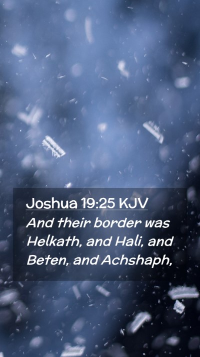 Picture 02 - Joshua 19:25 KJV Mobile Phone Wallpaper - And their border was Helkath, and Hali, and - Mobile Bible Verse Wallpaper