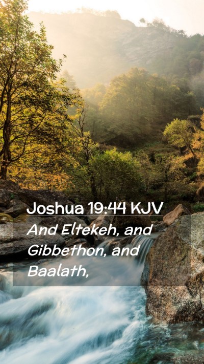Picture 02 - Joshua 19:44 KJV Mobile Phone Wallpaper - And Eltekeh, and Gibbethon, and - Mobile Bible Verse Wallpaper