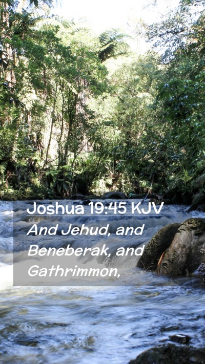 Picture 02 - Joshua 19:45 KJV Mobile Phone Wallpaper - And Jehud, and Beneberak, and - Mobile Bible Verse Wallpaper