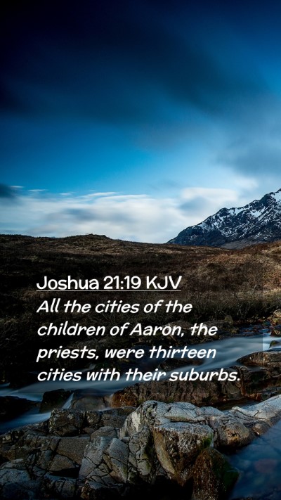 Picture 02 - Joshua 21:19 KJV Mobile Phone Wallpaper - All the cities of the children of Aaron, the - Mobile Bible Verse Wallpaper