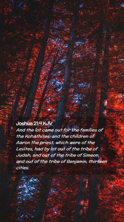 Picture 02 - Joshua 21:4 KJV Mobile Phone Wallpaper - And the lot came out for the families of the - Mobile Bible Verse Wallpaper