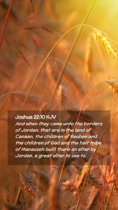 Picture 02 - Joshua 22:10 KJV Mobile Phone Wallpaper - And when they came unto the borders of Jordan, - Mobile Bible Verse Wallpaper