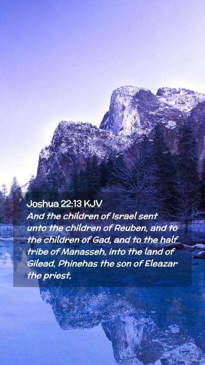 Picture 02 - Joshua 22:13 KJV Mobile Phone Wallpaper - And the children of Israel sent unto the children - Mobile Bible Verse Wallpaper