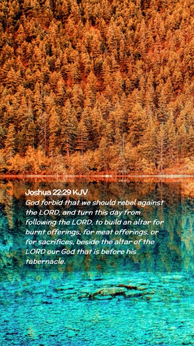 Picture 02 - Joshua 22:29 KJV Mobile Phone Wallpaper - God forbid that we should rebel against the LORD, - Mobile Bible Verse Wallpaper