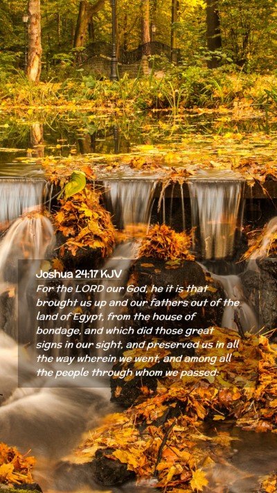Picture 02 - Joshua 24:17 KJV Mobile Phone Wallpaper - For the LORD our God, he it is that brought us up - Mobile Bible Verse Wallpaper