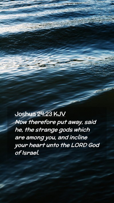Picture 02 - Joshua 24:23 KJV Mobile Phone Wallpaper - Now therefore put away, said he, the strange gods - Mobile Bible Verse Wallpaper