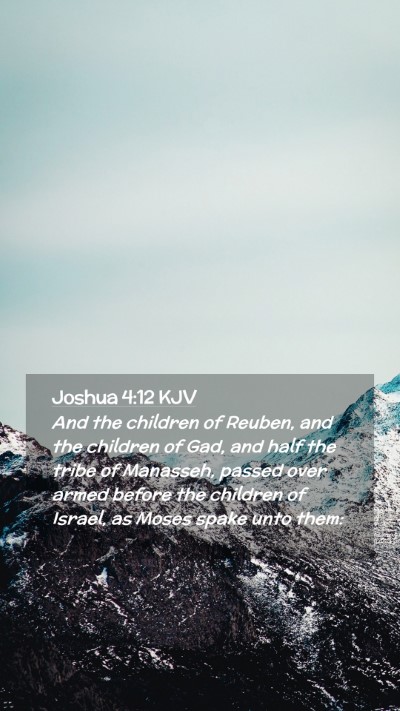 Picture 02 - Joshua 4:12 KJV Mobile Phone Wallpaper - And the children of Reuben, and the children of - Mobile Bible Verse Wallpaper
