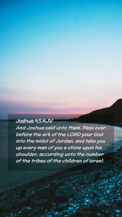 Picture 02 - Joshua 4:5 KJV Mobile Phone Wallpaper - And Joshua said unto them, Pass over before the - Mobile Bible Verse Wallpaper