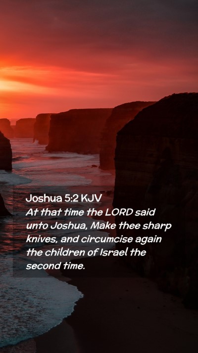Picture 02 - Joshua 5:2 KJV Mobile Phone Wallpaper - At that time the LORD said unto Joshua, Make thee - Mobile Bible Verse Wallpaper