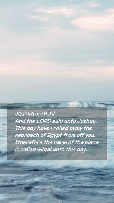 Picture 02 - Joshua 5:9 KJV Mobile Phone Wallpaper - And the LORD said unto Joshua, This day have I - Mobile Bible Verse Wallpaper