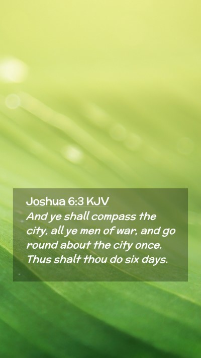 Picture 02 - Joshua 6:3 KJV Mobile Phone Wallpaper - And ye shall compass the city, all ye men of war, - Mobile Bible Verse Wallpaper