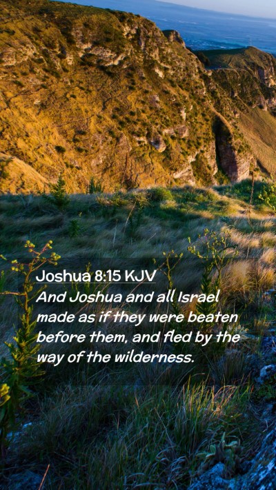 Picture 02 - Joshua 8:15 KJV Mobile Phone Wallpaper - And Joshua and all Israel made as if they were - Mobile Bible Verse Wallpaper