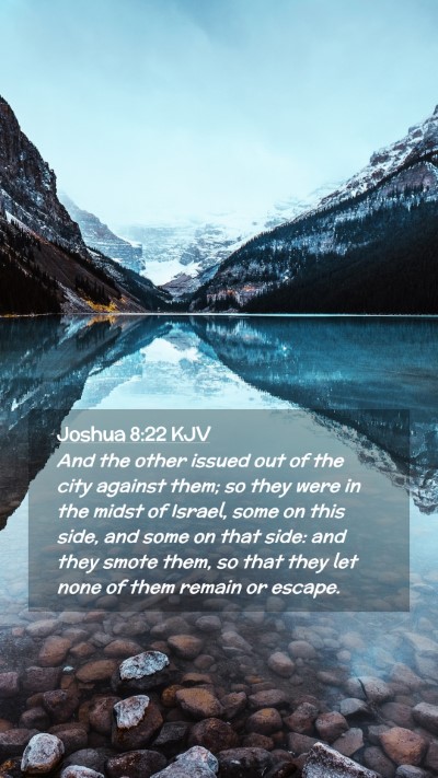 Picture 02 - Joshua 8:22 KJV Mobile Phone Wallpaper - And the other issued out of the city against - Mobile Bible Verse Wallpaper