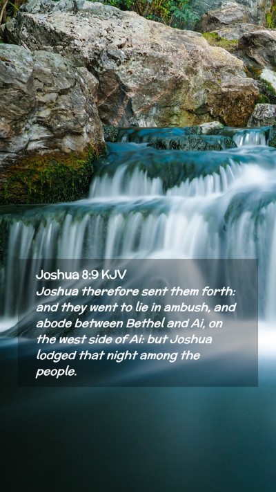 Picture 02 - Joshua 8:9 KJV Mobile Phone Wallpaper - Joshua therefore sent them forth: and they went - Mobile Bible Verse Wallpaper