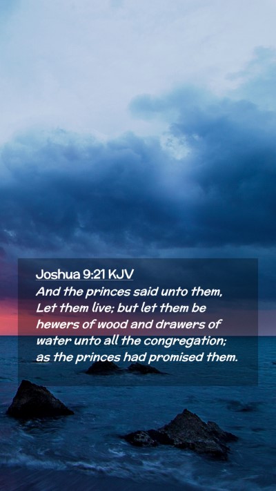 Picture 02 - Joshua 9:21 KJV Mobile Phone Wallpaper - And the princes said unto them, Let them live; - Mobile Bible Verse Wallpaper