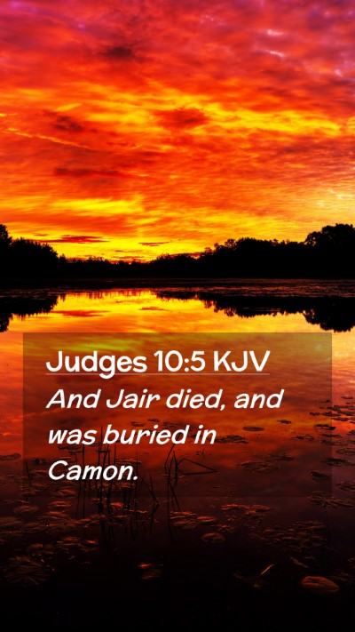 Picture 02 - Judges 10:5 KJV Mobile Phone Wallpaper - And Jair died, and was buried in - Mobile Bible Verse Wallpaper