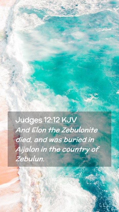 Picture 02 - Judges 12:12 KJV Mobile Phone Wallpaper - And Elon the Zebulonite died, and was buried in - Mobile Bible Verse Wallpaper
