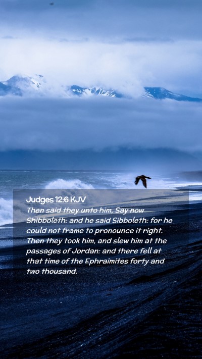Picture 02 - Judges 12:6 KJV Mobile Phone Wallpaper - Then said they unto him, Say now Shibboleth: and - Mobile Bible Verse Wallpaper