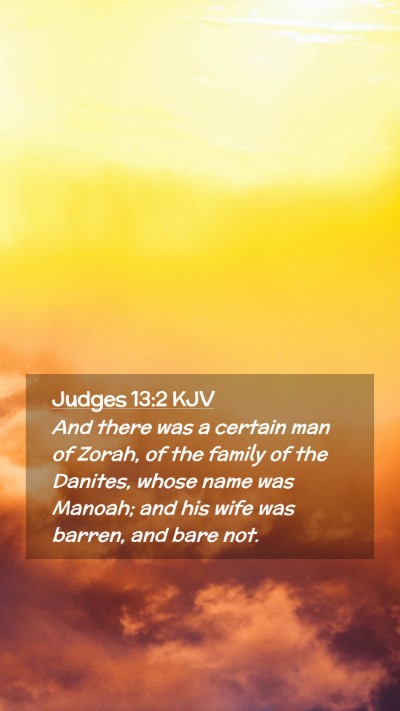 Picture 02 - Judges 13:2 KJV Mobile Phone Wallpaper - And there was a certain man of Zorah, of the - Mobile Bible Verse Wallpaper
