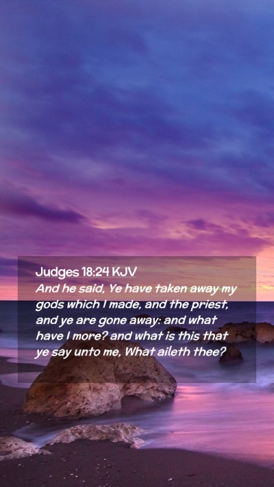 Picture 02 - Judges 18:24 KJV Mobile Phone Wallpaper - And he said, Ye have taken away my gods which I - Mobile Bible Verse Wallpaper