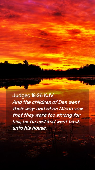 Picture 02 - Judges 18:26 KJV Mobile Phone Wallpaper - And the children of Dan went their way: and when - Mobile Bible Verse Wallpaper