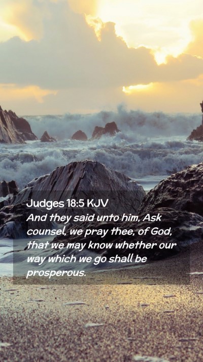 Picture 02 - Judges 18:5 KJV Mobile Phone Wallpaper - And they said unto him, Ask counsel, we pray - Mobile Bible Verse Wallpaper