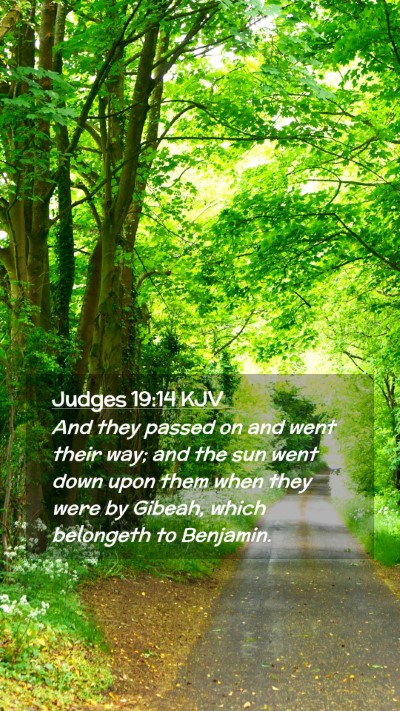Picture 02 - Judges 19:14 KJV Mobile Phone Wallpaper - And they passed on and went their way; and the - Mobile Bible Verse Wallpaper