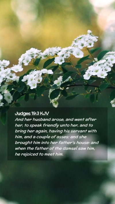 Picture 02 - Judges 19:3 KJV Mobile Phone Wallpaper - And her husband arose, and went after her, to - Mobile Bible Verse Wallpaper