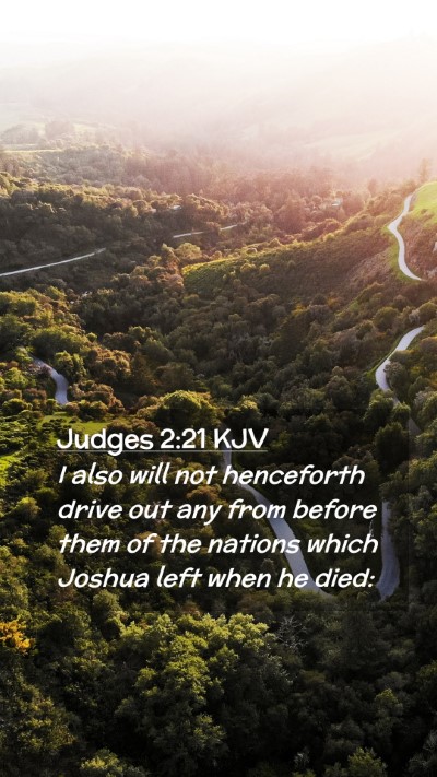 Picture 02 - Judges 2:21 KJV Mobile Phone Wallpaper - I also will not henceforth drive out any from - Mobile Bible Verse Wallpaper