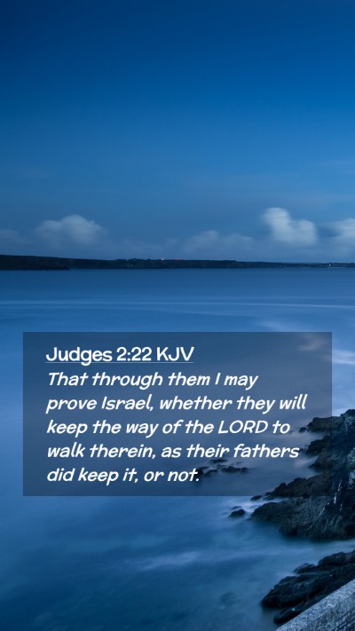 Picture 02 - Judges 2:22 KJV Mobile Phone Wallpaper - That through them I may prove Israel, whether - Mobile Bible Verse Wallpaper