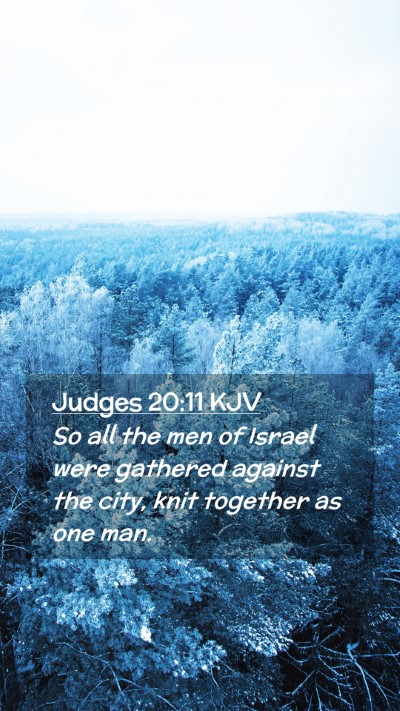Picture 02 - Judges 20:11 KJV Mobile Phone Wallpaper - So all the men of Israel were gathered against - Mobile Bible Verse Wallpaper