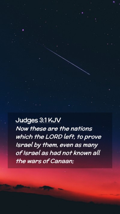 Picture 02 - Judges 3:1 KJV Mobile Phone Wallpaper - Now these are the nations which the LORD left, to - Mobile Bible Verse Wallpaper