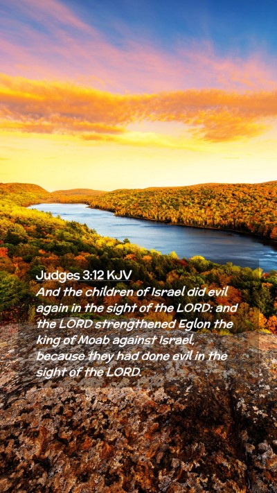 Picture 02 - Judges 3:12 KJV Mobile Phone Wallpaper - And the children of Israel did evil again in the - Mobile Bible Verse Wallpaper