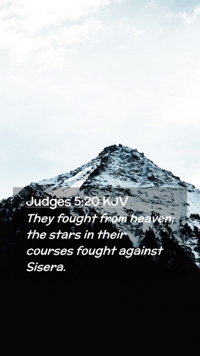 Picture 02 - Judges 5:20 KJV Mobile Phone Wallpaper - They fought from heaven; the stars in their - Mobile Bible Verse Wallpaper