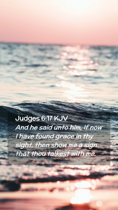 Picture 02 - Judges 6:17 KJV Mobile Phone Wallpaper - And he said unto him, If now I have found grace - Mobile Bible Verse Wallpaper