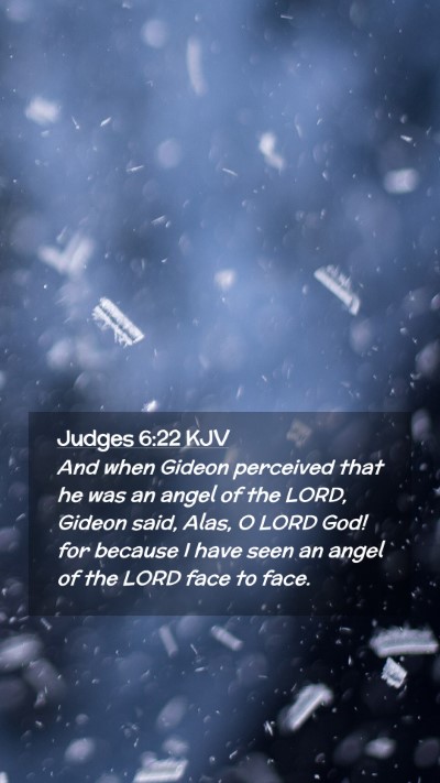 Picture 02 - Judges 6:22 KJV Mobile Phone Wallpaper - And when Gideon perceived that he was an angel of - Mobile Bible Verse Wallpaper
