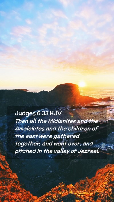 Picture 02 - Judges 6:33 KJV Mobile Phone Wallpaper - Then all the Midianites and the Amalekites and - Mobile Bible Verse Wallpaper