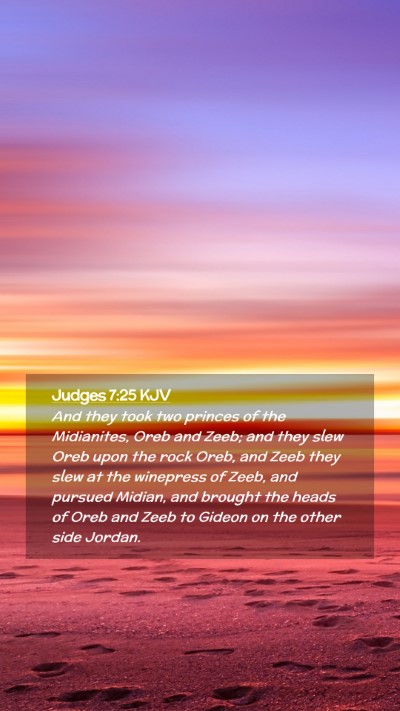 Picture 02 - Judges 7:25 KJV Mobile Phone Wallpaper - And they took two princes of the Midianites, Oreb - Mobile Bible Verse Wallpaper