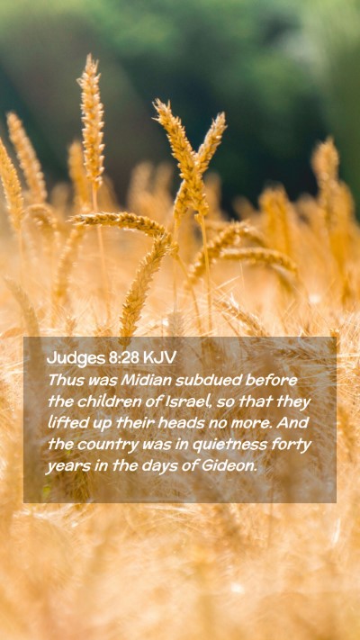 Picture 02 - Judges 8:28 KJV Mobile Phone Wallpaper - Thus was Midian subdued before the children of - Mobile Bible Verse Wallpaper