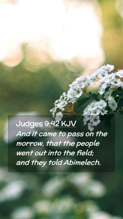 Picture 02 - Judges 9:42 KJV Mobile Phone Wallpaper - And it came to pass on the morrow, that the - Mobile Bible Verse Wallpaper