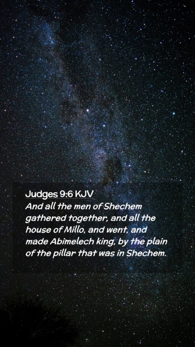 Picture 02 - Judges 9:6 KJV Mobile Phone Wallpaper - And all the men of Shechem gathered together, and - Mobile Bible Verse Wallpaper