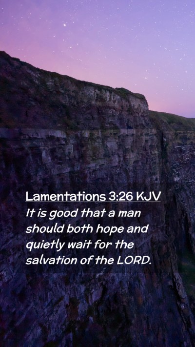 Picture 02 - Lamentations 3:26 KJV Mobile Phone Wallpaper - It is good that a man should both hope and - Mobile Bible Verse Wallpaper
