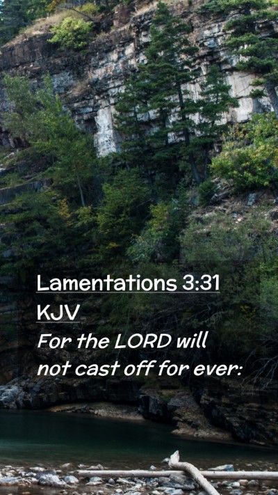 Picture 02 - Lamentations 3:31 KJV Mobile Phone Wallpaper - For the LORD will not cast off for - Mobile Bible Verse Wallpaper